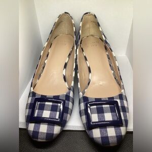 COWN & IVY BLUE PLAID SHOES